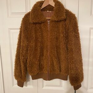 Cozy Brown Faux Fur Jacket